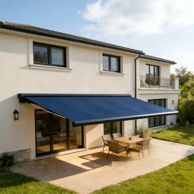 

Электрический выдвижной навес 5X4М, 5X3.5М, 5X3М, 5X2.5М, 5X2М, 5X1.5М, 5М с моторизованным складным кронштейном для сада, виллы, патио