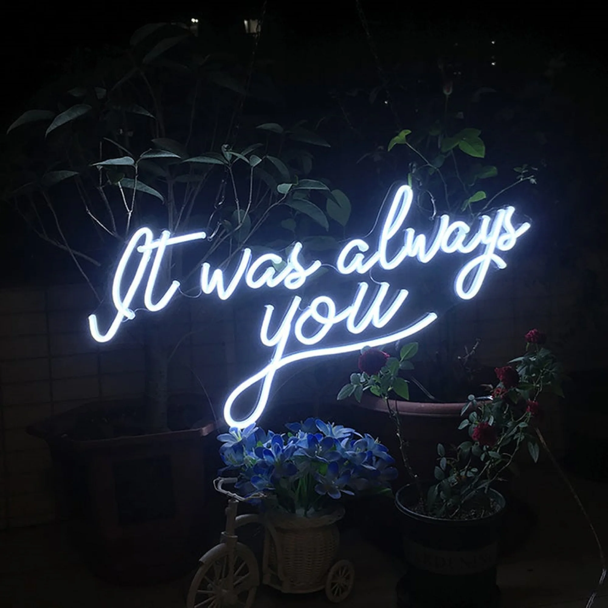 

Ineonlife It Was Always You Neon Sign Custom LED Light Wedding Proposal Confession Party Shop Club Room Birthday Room Wall Decor