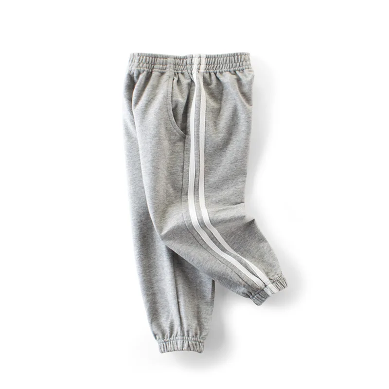 2-8T Toddler Kid Baby Boys Girls Clothes Cotton Striped Pants Casual Plain Loose Bottom Infant Clothing Fall Childrens Trousers