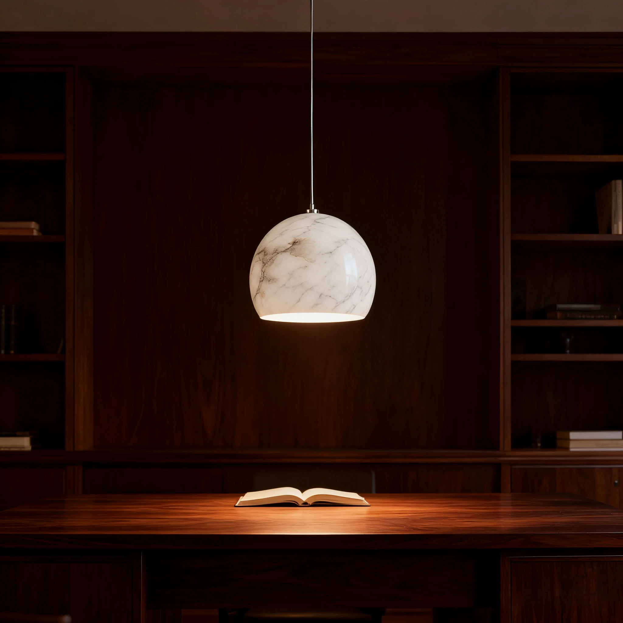 REVEN Minimalist Nordic Ceiling Light Luster Modern Pendant Lamp Dimmable Adjustable Chain Marble Metal for Restaurant