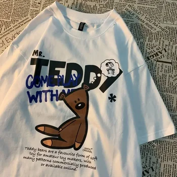 夏の女性のレタープリント特大半袖 Tシャツ男ヒップホップ半袖ストリートヴィンテージ Tシャツ服ルーズ Tシャツ