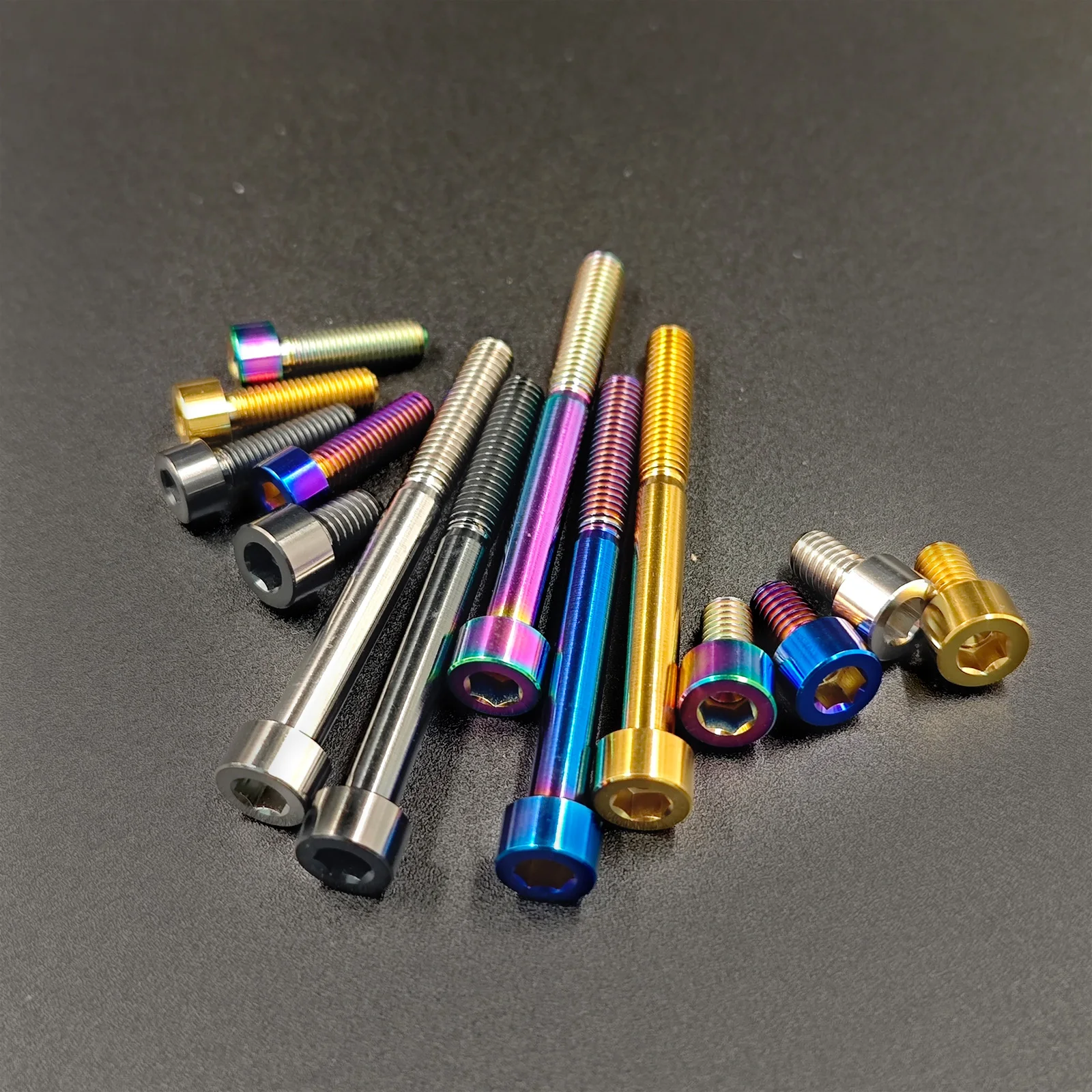 4/10pcs Titanium Bolt M5 M6 DIY Screw for Bike MTB / Road Bicycle, Length 12 16 18 20 23 25 30 35 40 45 50 55 60mm