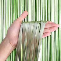 2pcs Tassel Light Green Rain Silk Curtain Jungle Safari Birthday Party Decor Kids Boy Birthday Party Supplies Favors Baby Shower