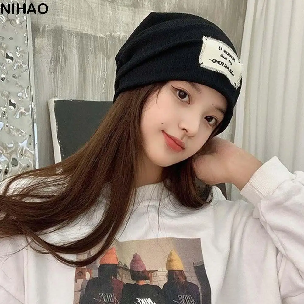 

Fashion Elastic All-match Korean Style Summer Spring Stacking bonnet Women Beanie Men Skull cap Knitted Hat