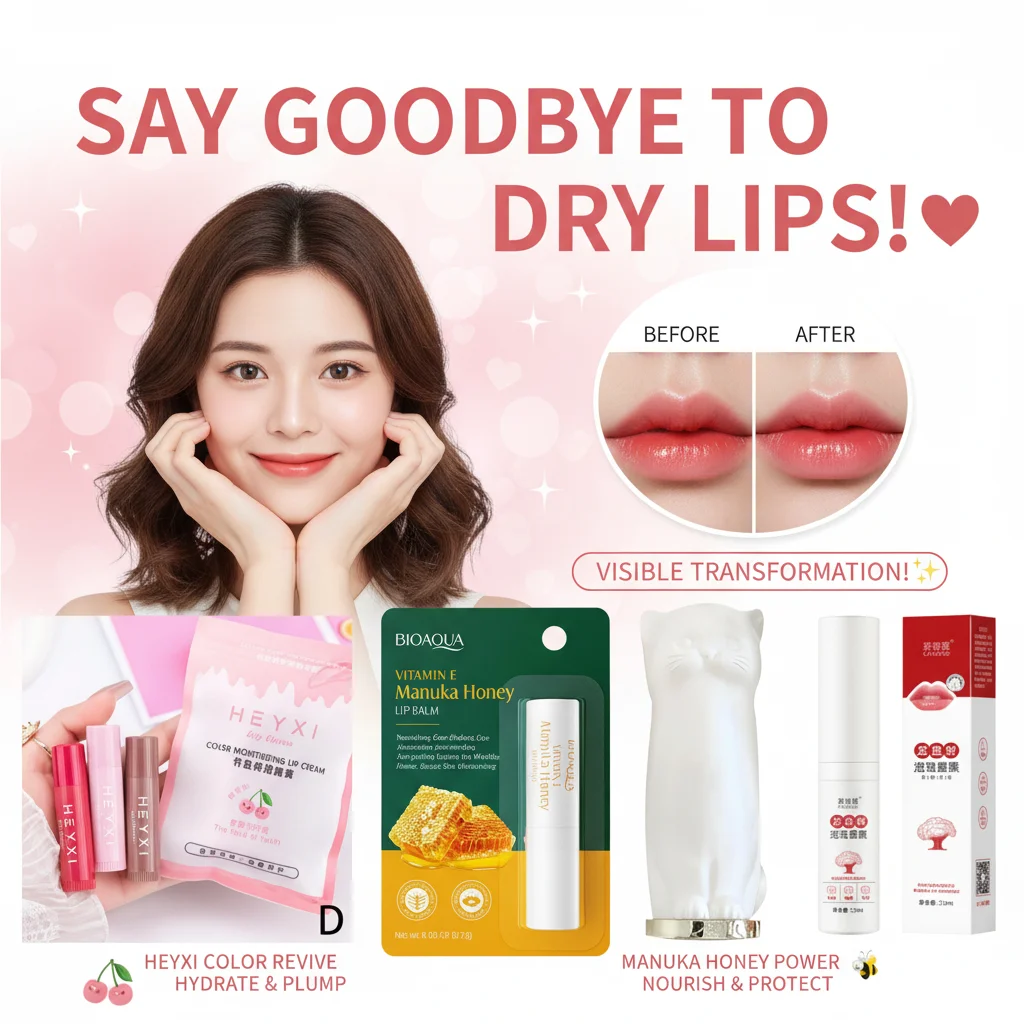 BIOAOUA Vitamin E Honey Lip Balm Long-lasting Moisturizing Anti Cracking Nourishing Essence stick winter Lips Skin Care