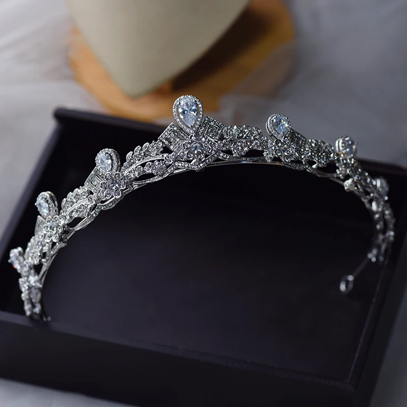 Royal Rhinestone European Style Crown Hair Accessories Bride Wedding Crown Birthday Crown