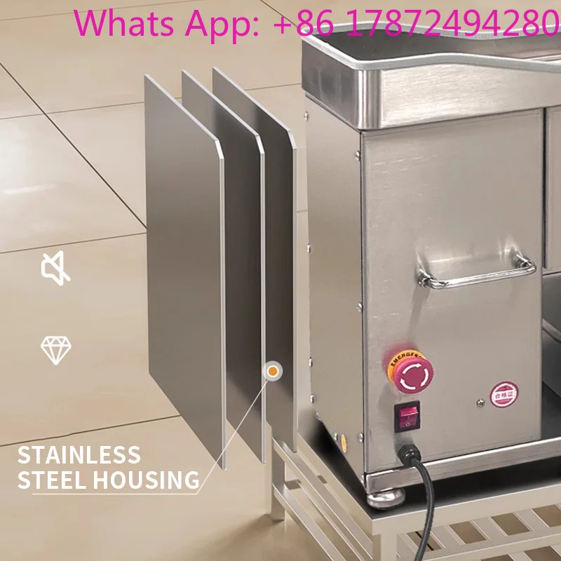 Multifunctional All-in-One Commercial Meat Slicer High Power Desktop Electric Stainless Steel Slicing Shreds Dicing Machine