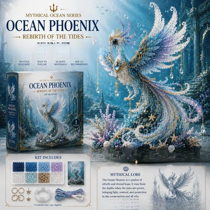 3d Ocean Animals Beaded DIY Kit, Beginner Friendly Handmade Marine Creature Bead Craft Set, Handcraft Beading Material Package