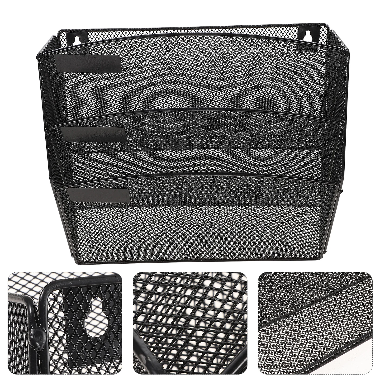 

Wall Mounted Magazine Rack Sturdy Iron File Holder Vertical Document ganizer Wall Pocket Storage Wire Baskets Home Office