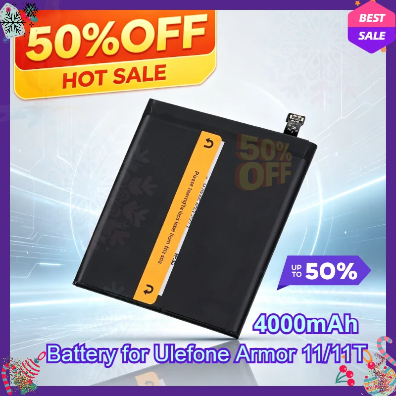 4000mAh New Replacement Battery for Ulefone Armor 11 11T Mobile Phone with Built-in Universal Battery