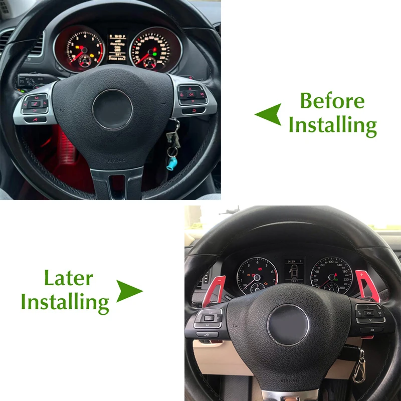 DSG Lenkrad-Schaltwippen-Verlängerungsabdeckung für VW Golf 5 6 MK6 GTI R Jetta MK5 Passat B6 B7 CC Polo Sharan Tiguan Seat Leon – Detail 2