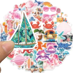 50pcs Summer Beach Girl Sticker For Laptop Phone Case Suitcase Stationery Guitar Scrapbooking Supplies Girly Stickers Pack