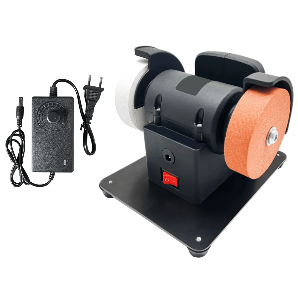 100/120 Mesh Wheels Dual-Wheel Mini Grinder Cordless Polisher 21V/60W Compact Sharpening Tool For Makita 18V Battery(No Battery)