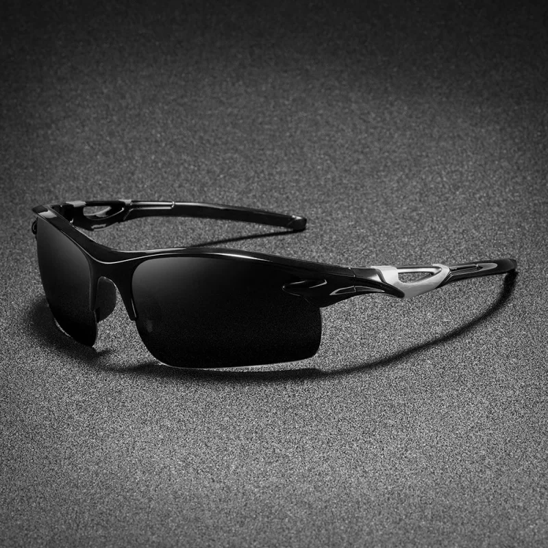 قطعة واحدة، نظارات شمسية عصرية لركوب الدراجات، عدسات ملونة اختيارية، نظارات نصف إطار، تحديد الوجه #5