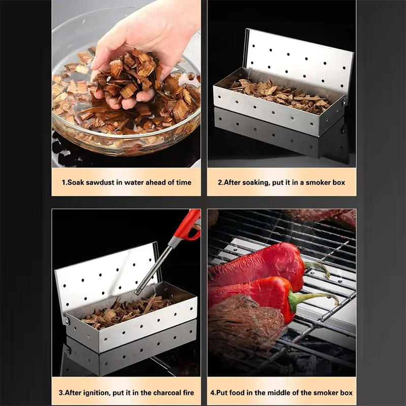 Коробка для курильщика для бар – обзор и цена Smoker Box Wood Chip