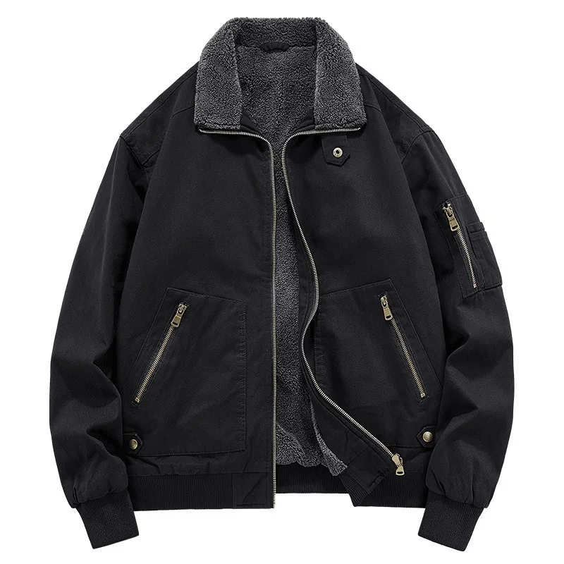 

Новые модные мужские зимние флисовые куртки-карго с несколькими карманами, мужские хлопковые более толстые теплые парки, куртки-дамы, мужские повседневные пальто для инструментов