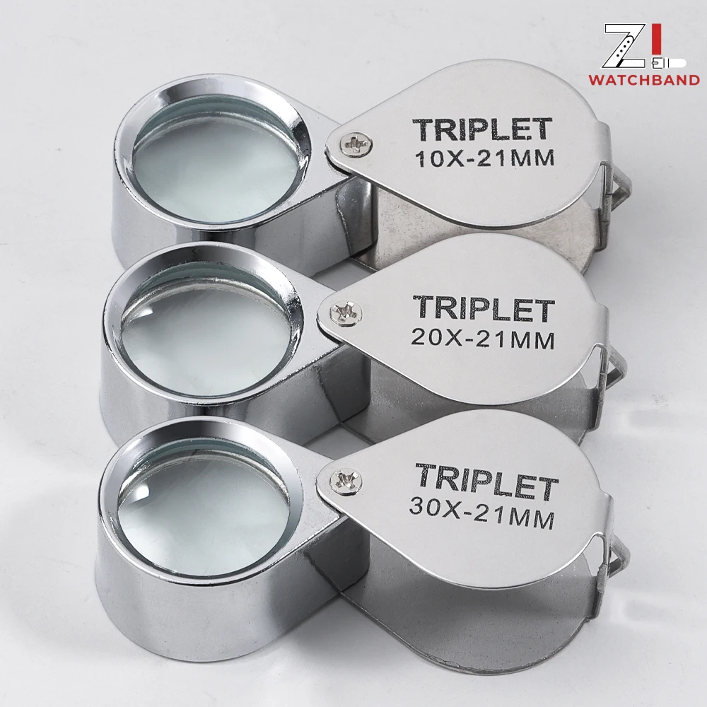 Loupe de poche pour bijoux, loupe de bijoutier, loupe à diamant, outils métalliques pour pièces de monnaie, pierres précieuses, timbres, montres