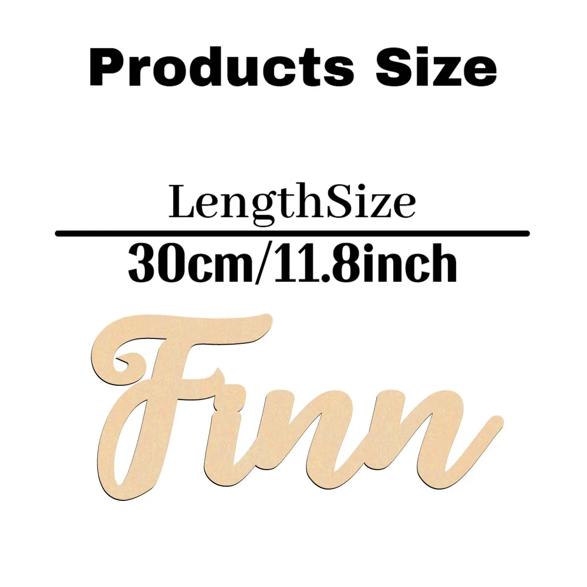 1pc Cartoon Finn example Customized Letter Wooden Sign Wooden Plaque Wood Material Durable Outdoor Sign