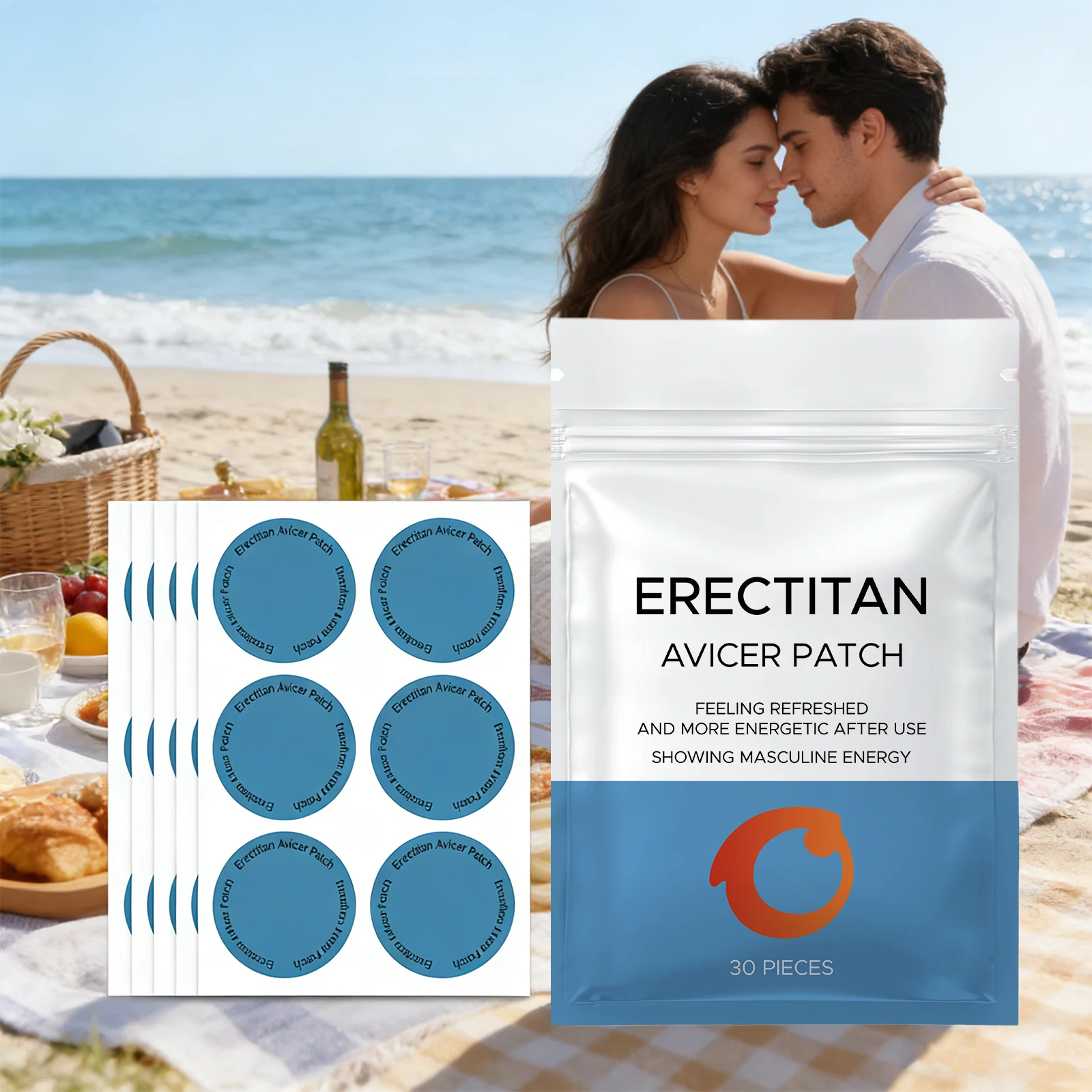 Male Nursing Comprehensive Patch for Male Health Enhances Energy Vitality Boost Improving Relationships Daily Body Care Patch