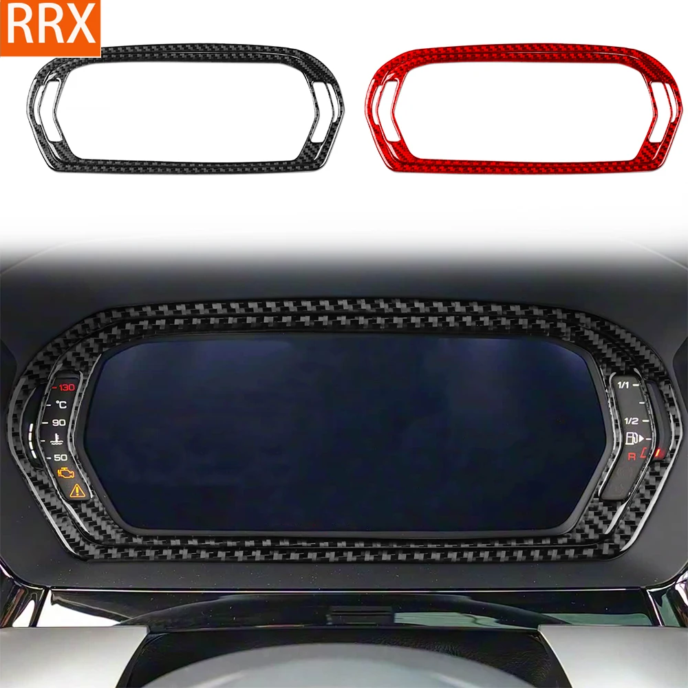 For Audi A3 S3 8Y 2021-2025 Real Carbon Fiber Stickers Instrument speedometer Panel Cover Car Accessories Interior decorative