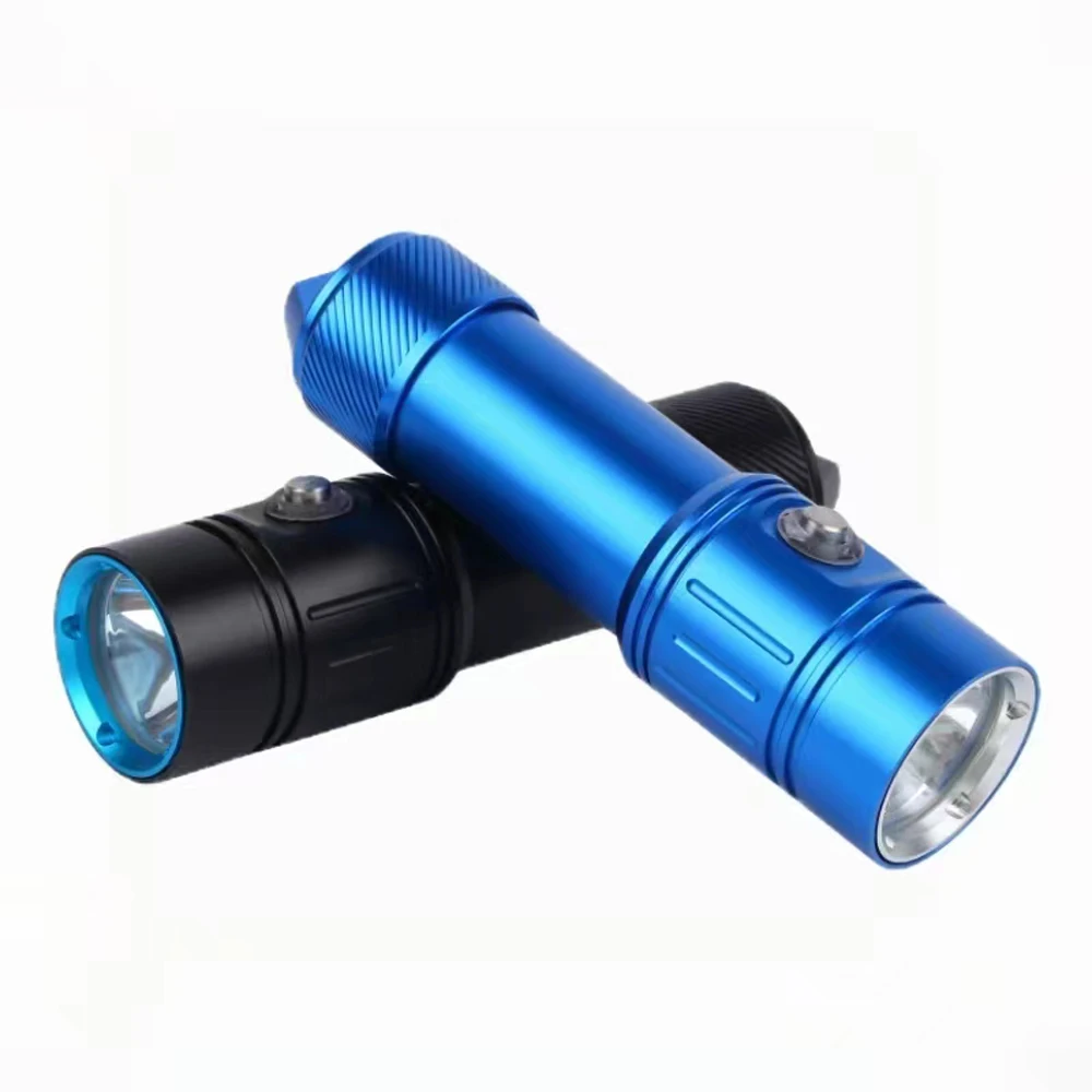 Professional Underwater Diving Flashlights 2000 Lumens 4 Modes Diving Flashlight Underwater IPX8100M Waterproof Video Fill Light