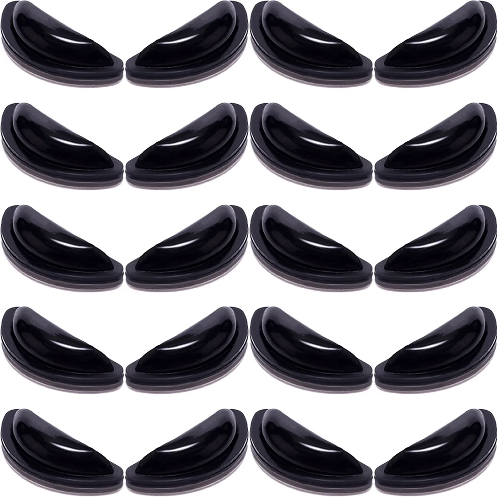 20Pairs سيليكون النظارات مخدات أنف للنظارة مرتفعة نونسليب الأنف دعم استبدال نظارات اكسسوارات دائم النظارات لوازم