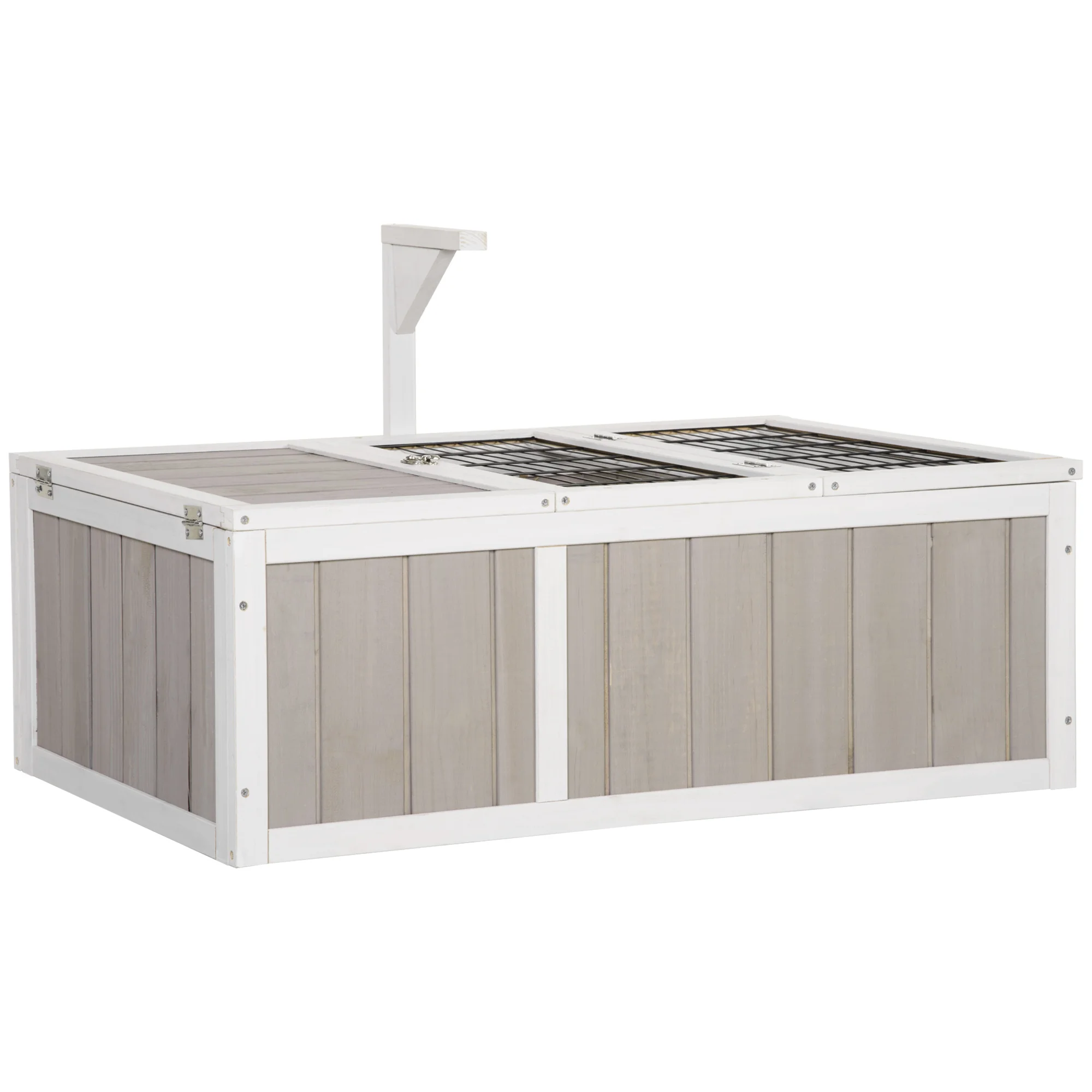 Recinto para mascotas PawHut para tortugas pequeñas con 2 espacios reducidos. 91.5l x 61l x 33H cm - Apto para bebidas