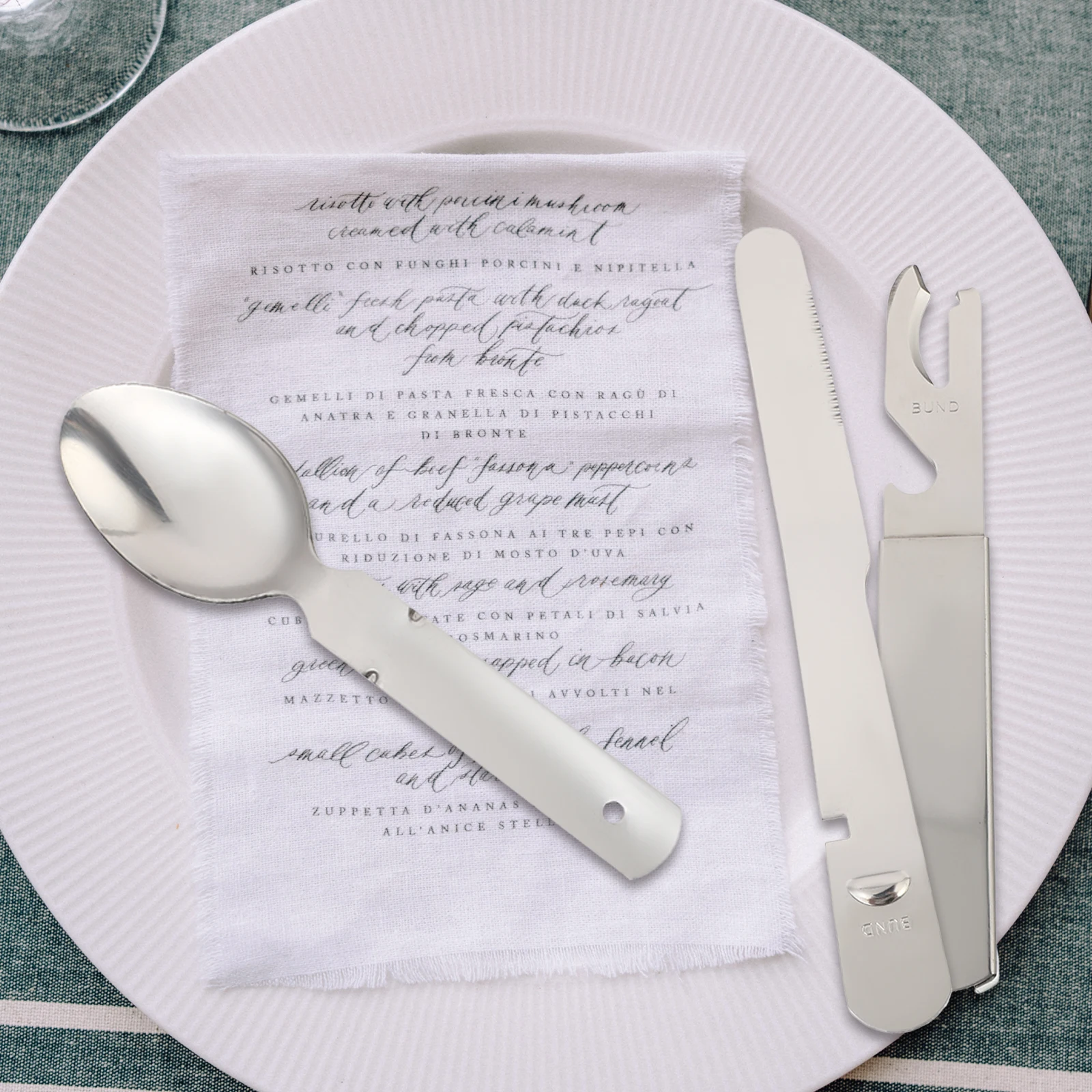 

4 Pcs Portable Cutlery Set Picnic Utensil Kit Convenient Stainless Steel Travel