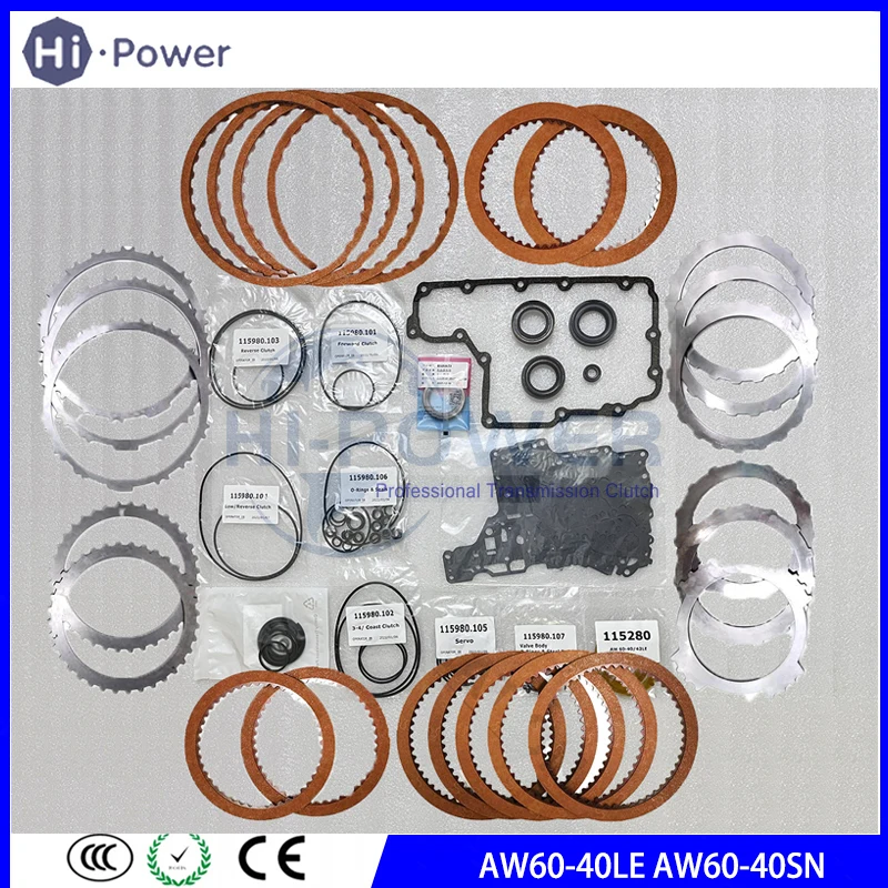 

AW60-40LE AW60-40SN 60-41SN 60-40LE Automatic Transmission Repair kit friction Steel Plates For GM DAIHATSU FIAT OPEL SUZUKI