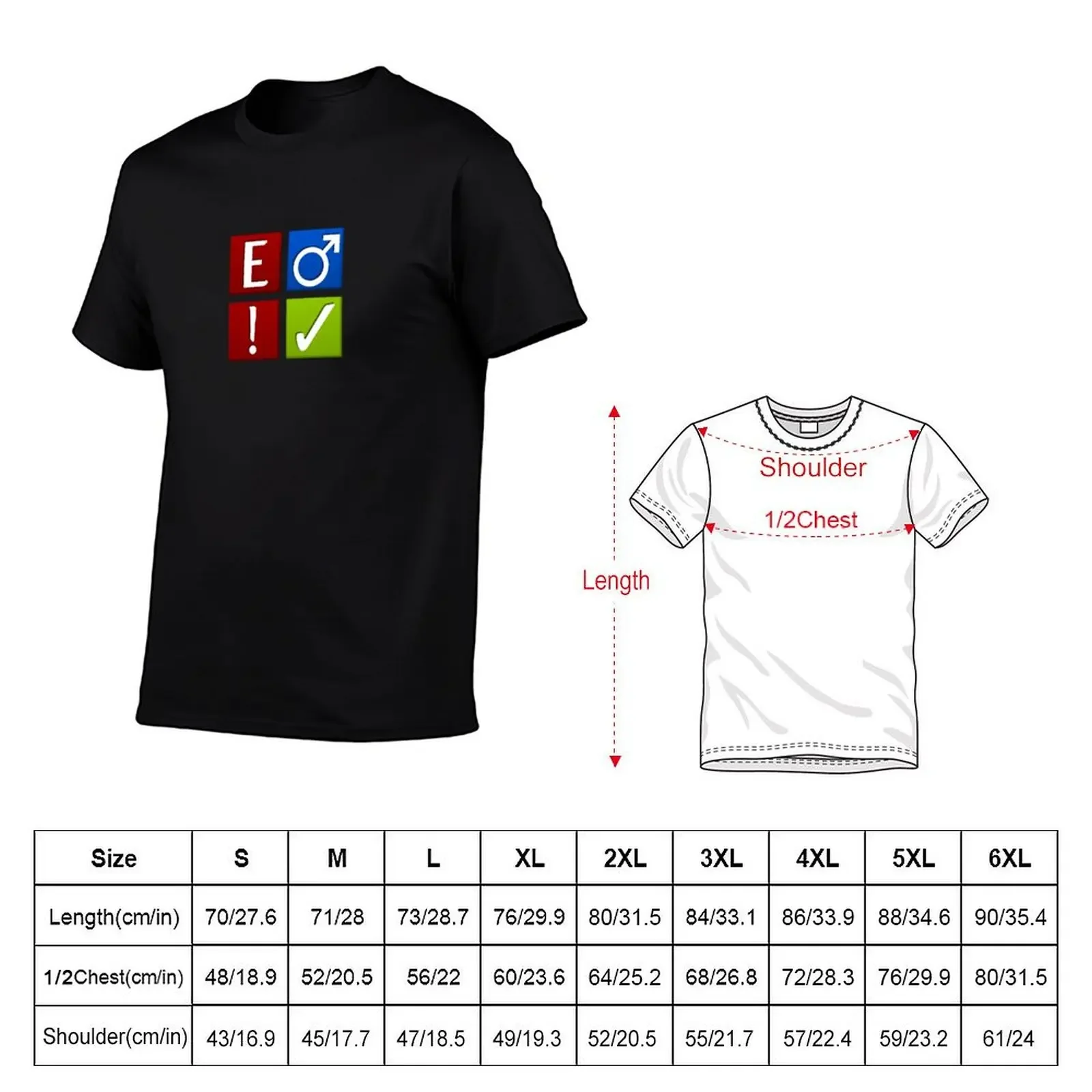 Archive Of Our Own (AO3) Content Symbols (M/M ver.) T-Shirt vintage tshirts personalised T-shirt men