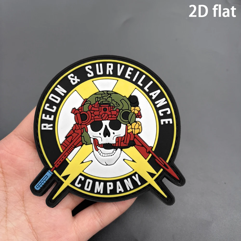 Contrasting Color Round Luminous Skull Lightning Emblem Badge, 2D Flat Pvc Material, Includes Backing Material, Optional Sizes, 1Pc/2Pcs/3Pcs, Layered 3D Embossed Edge, Luminous Effect, Not Easy to Come Off, Functional Jacket Personalized Decoration Accessory