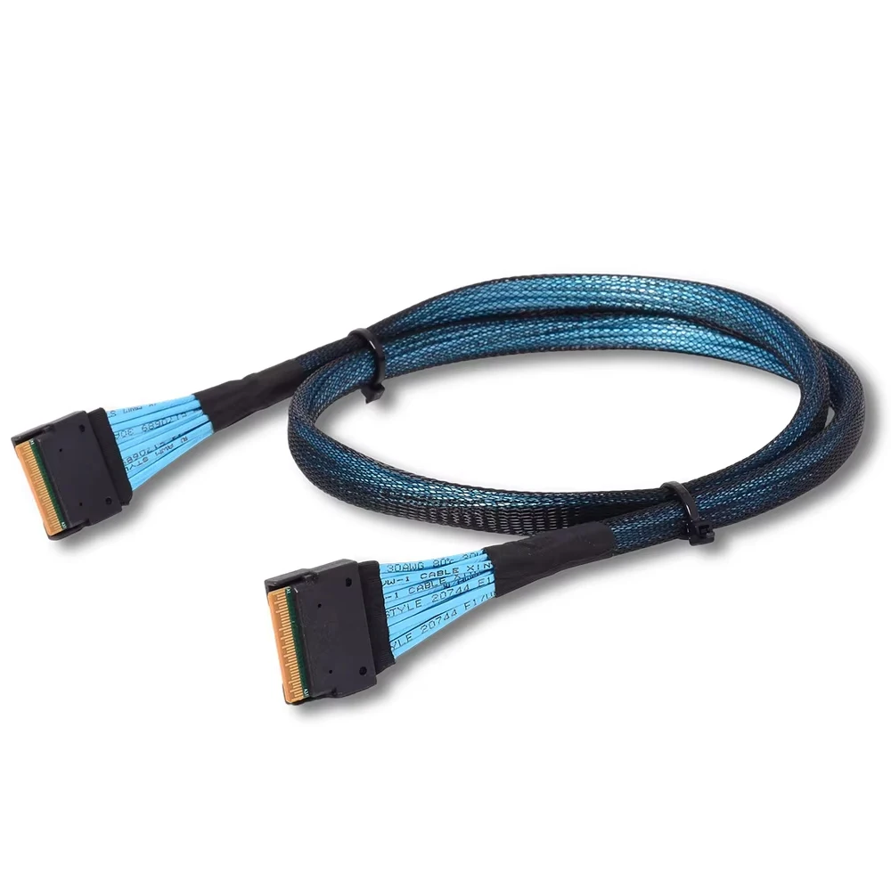 SlimSAS SFF-8654 8i  Straight To SFF-8654 8x 74Pin High Speed Server Internal Data Cable, PCIe 4.0 X16 To SFF8654 Adapter Card