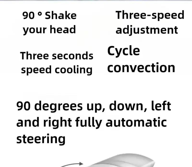 220V Hot Air Blower Office Energy-saving Electric Heater Small Heater Aluminum Sheet Heat Dissipation Type 1800W Dual