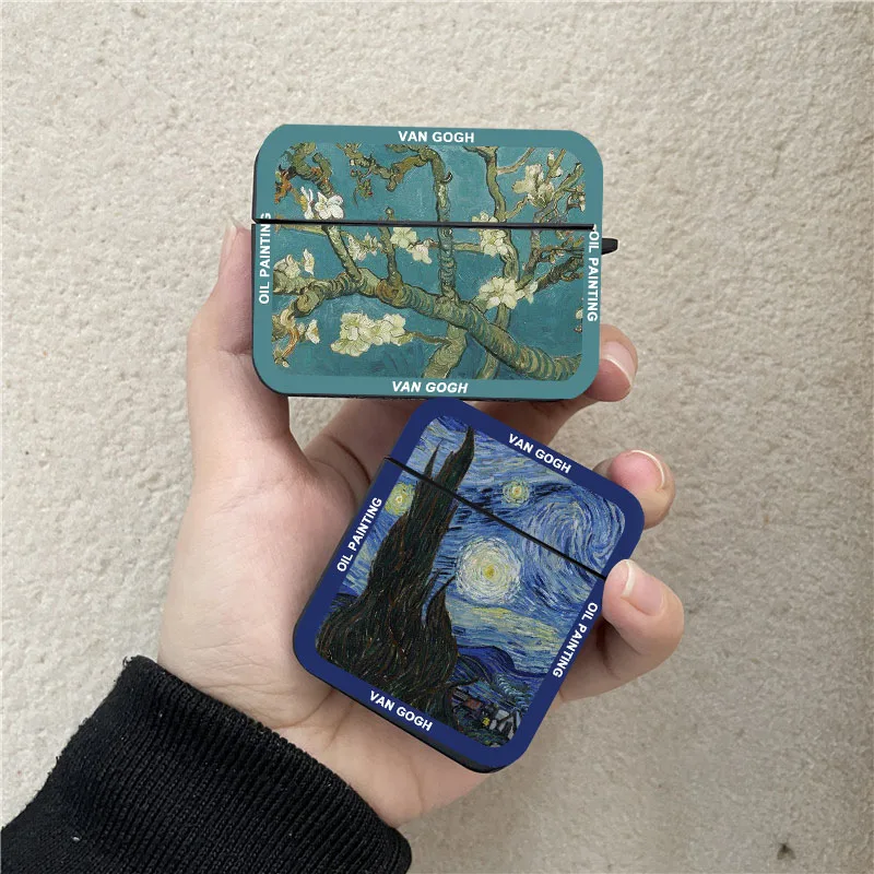 Sunflower Art painting Cases For Airpods Pro 3 2 1 Earphone Shell Wireless Bluetooth Charging Box For Apple Airpod 3 4 Cover Bag