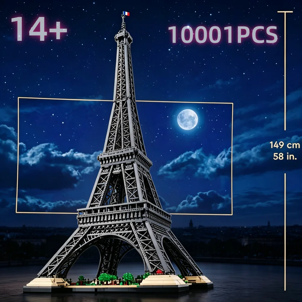 The cheapest Paris Tower landmark model 10001PCS large building brick kit unique creative toy elegant surprise adult gift