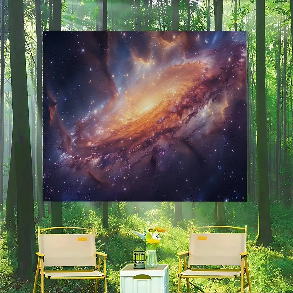Galaxy Universe Space Family Gatherings Outdoor Atmosphere Flags Camping Decorations Banners