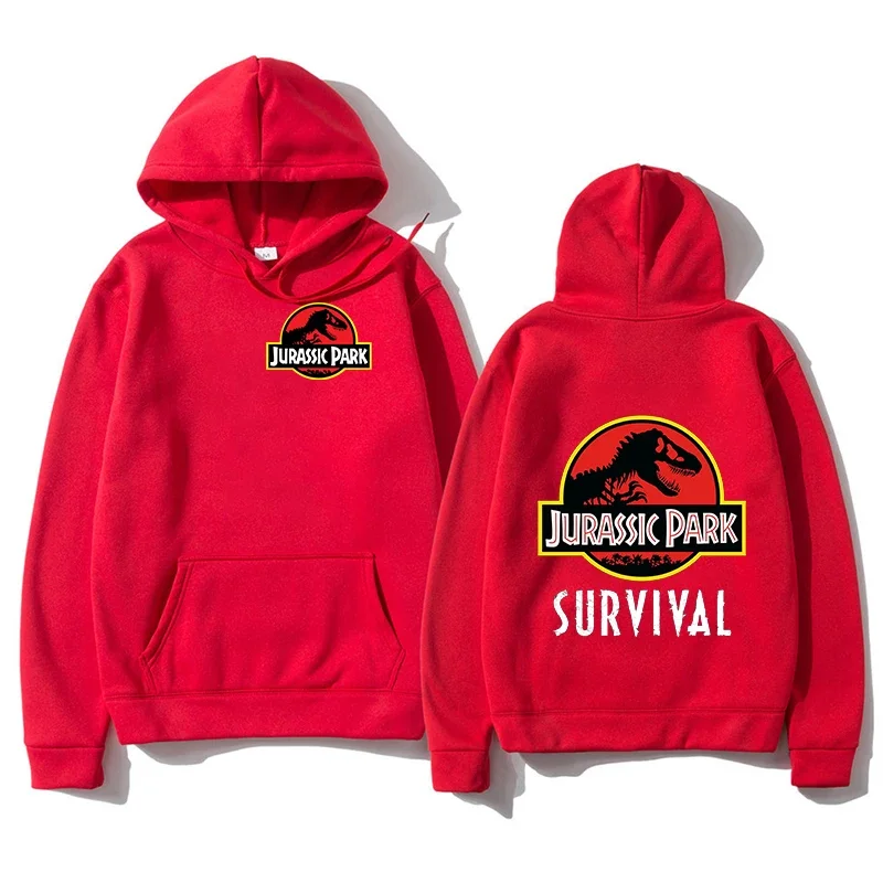 2024 Spring Jurassic Park Printed Hoodie Men Fashion Pullover Casual Women Funny Tops Jurassic World Hoody Cool Men Clothes