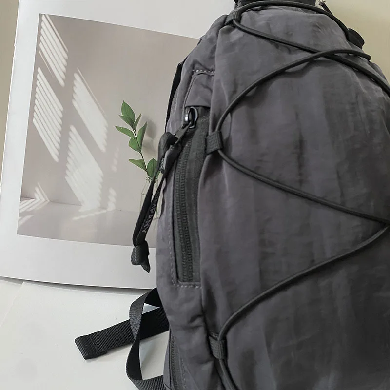 Outdoor-Sport-Brusttasche Nylon-Schultertasche Wasserdichte Kordelzug-Umhängetasche Brillentasche Vielseitig für Männer und Frauen – Detail 15