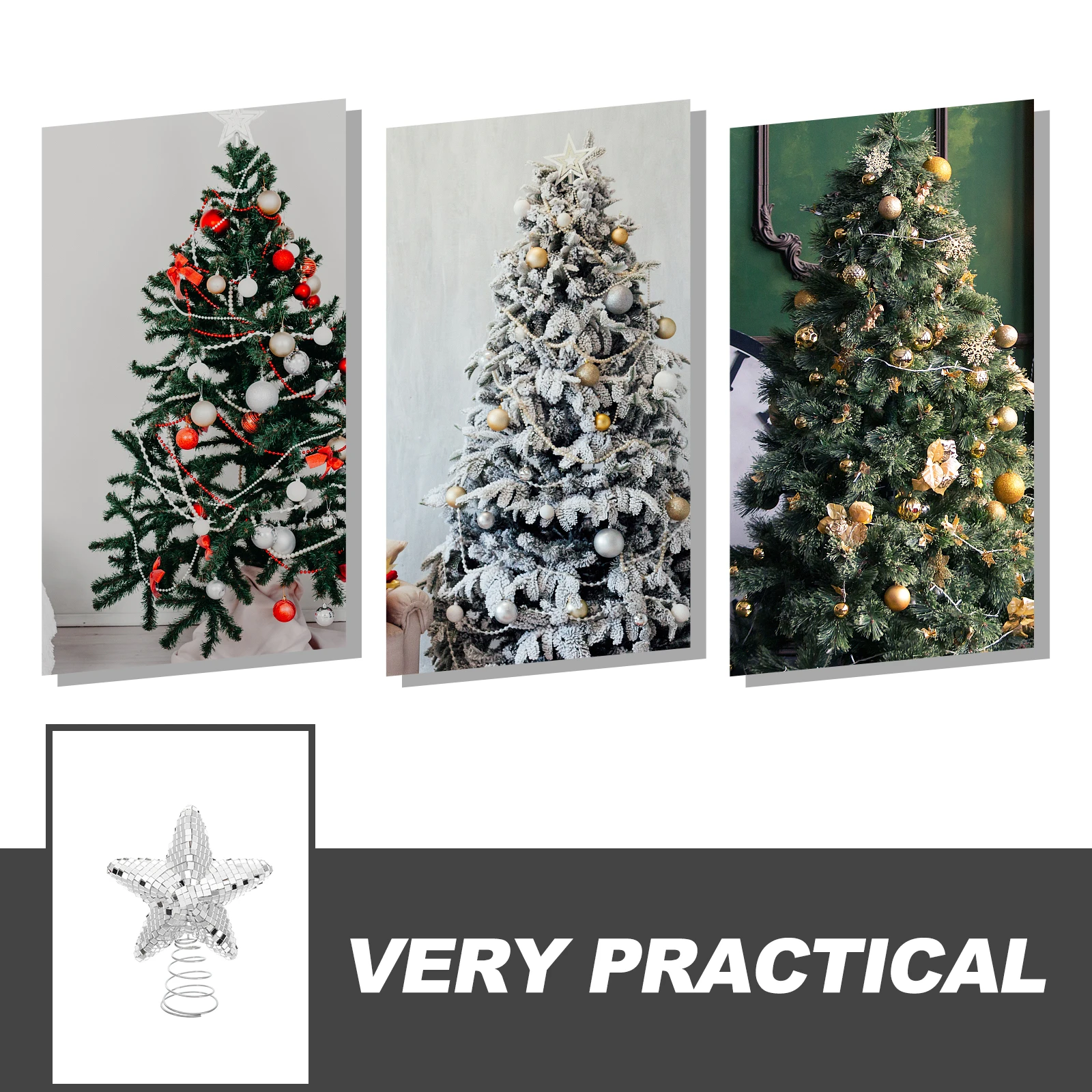 

Disco Star Tree Topper Glitter Star Christmas Tree Topper Disco Ball Xmas Treetop For Holiday Ornament Disco Star mall Home Deco