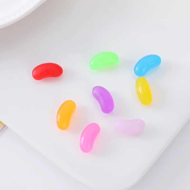 Kawaii Jelly Bean Candy Cabochon, Lovely Dollhouse, Fake Sweets, Craft Decoration, 50 PCs/Lot