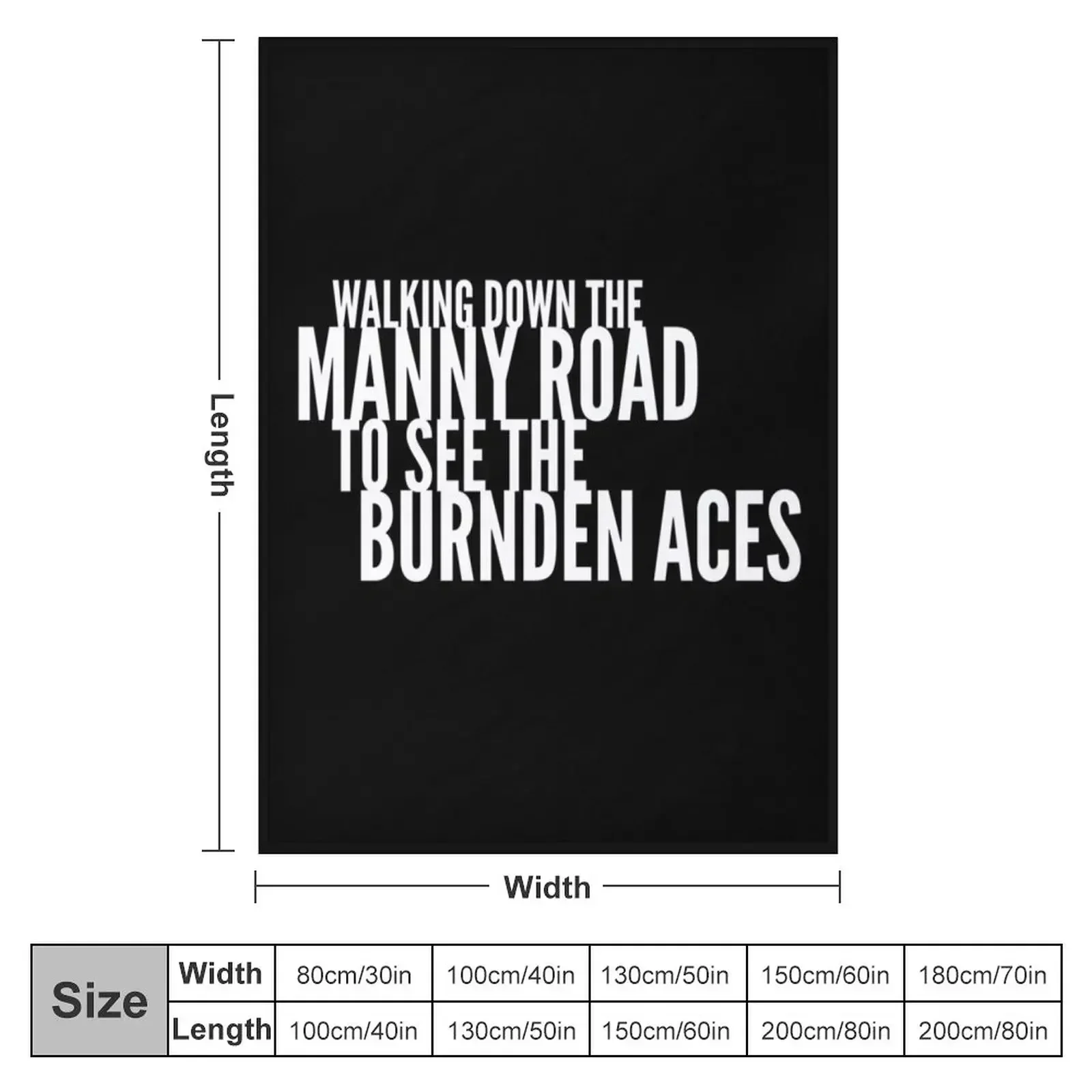 Walking Down The Manny Road To See The Burnden Aces Bolton Wanderers Song Chant Throw Blanket decorative cosplay anime Blankets