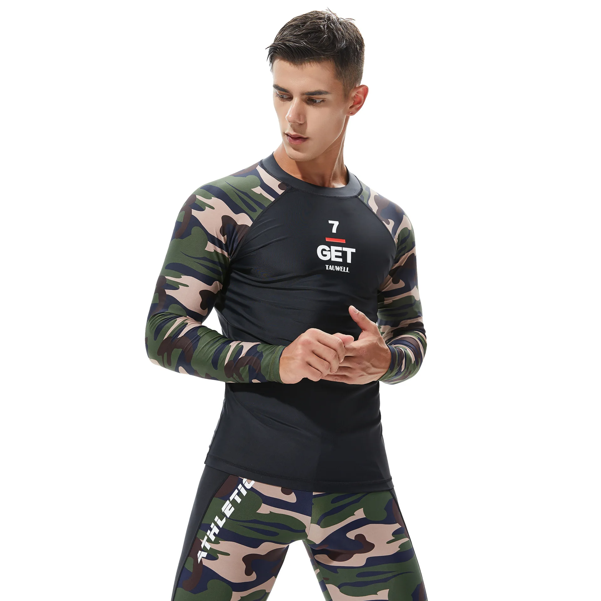 Men's Surfing Wetsuits Men's Swimwear Camouflage Swimwear Scuba Diving Suits Waders Separate Pieces Tops Drop Shipping Available