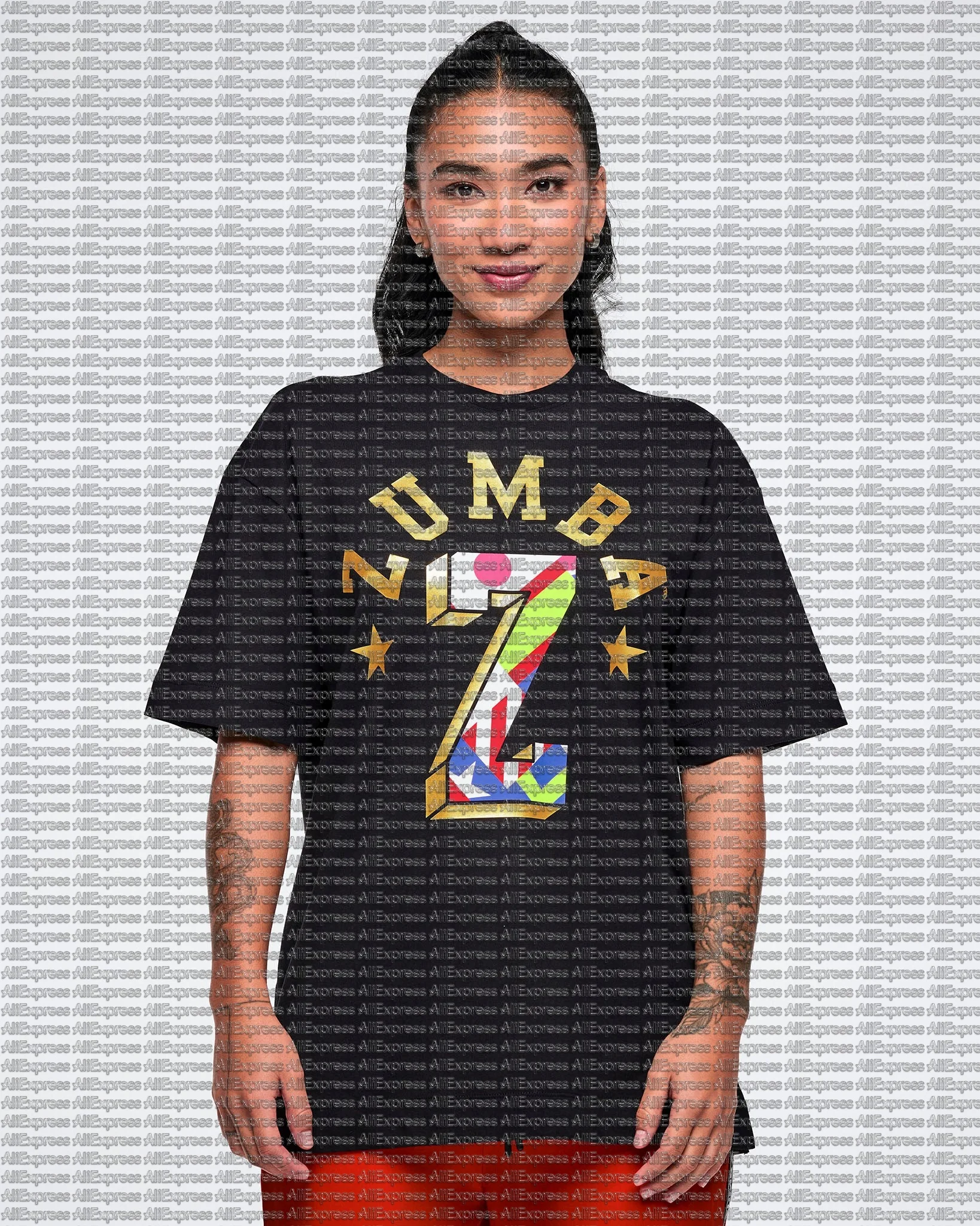 T-shirt de danse latine ZBA, style tendance, en coton, pour femmes et hommes, idéal pour l'aérobic et le fitness