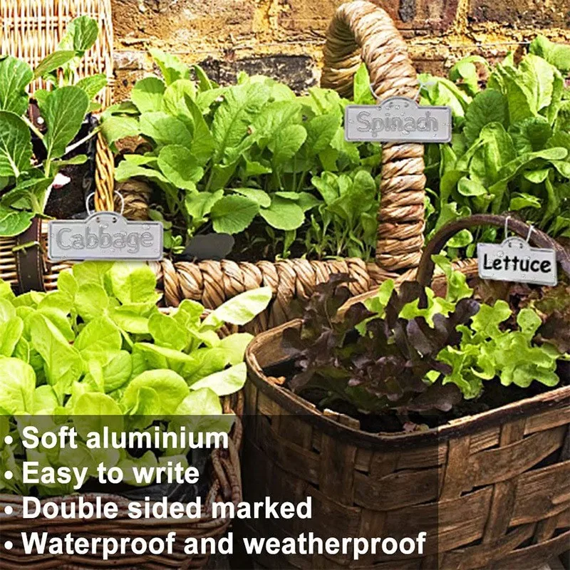 Fresh Garden Aluminum Markers Plant Labels Outdoor Plant Markers Aluminum Labels Gardening Metal Signs