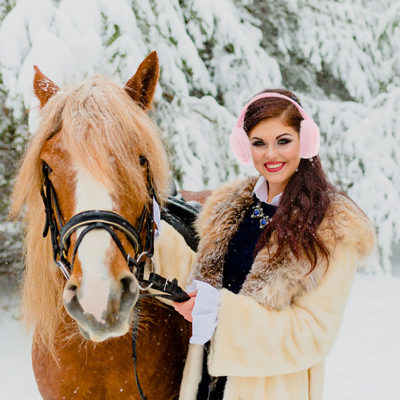 1 قطعة هدية الإبداعية الشتاء غطاء للأذنين الدافئة تصميم رائع الصيد الاهتمام فريد نمط المرأة الأذن إفشل #2