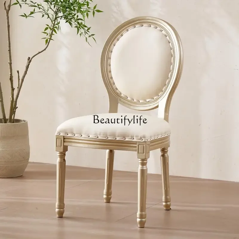 

ls 42European Modern Simple Home Stool Hotel Backrest Restaurant Mahjong Chair