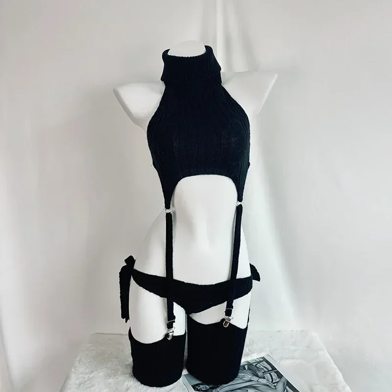 

CosplayAnime japonais col haut pull uniforme tenue Cosplay femmes sous-vêtements pyjamas Costume mignon fille jeu de rôle chemis