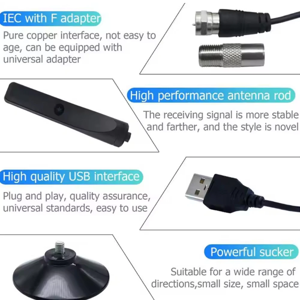 In-room smart TV antenna, digital antenna for local channels, support 4K 1080p picture quality. New Year gift. With his family view 4