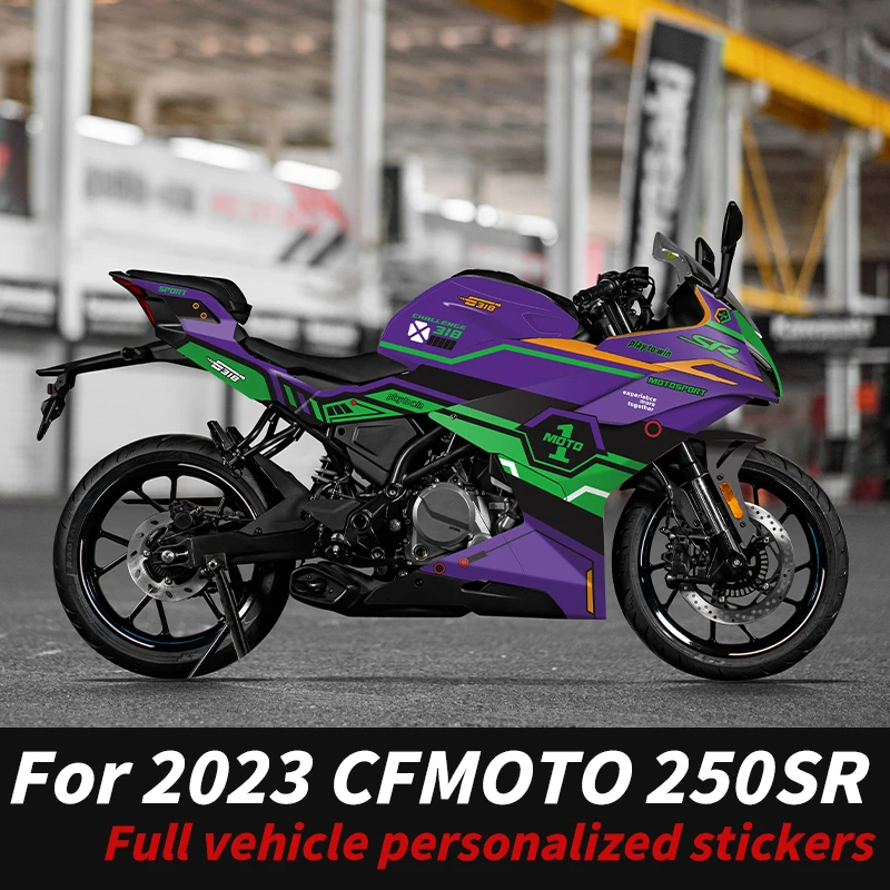 For 2023 CFMOTO 250SR Complete Body Racing Body Stickers 3M Adhesive Weatherproof -Resistant High-Quality Kits