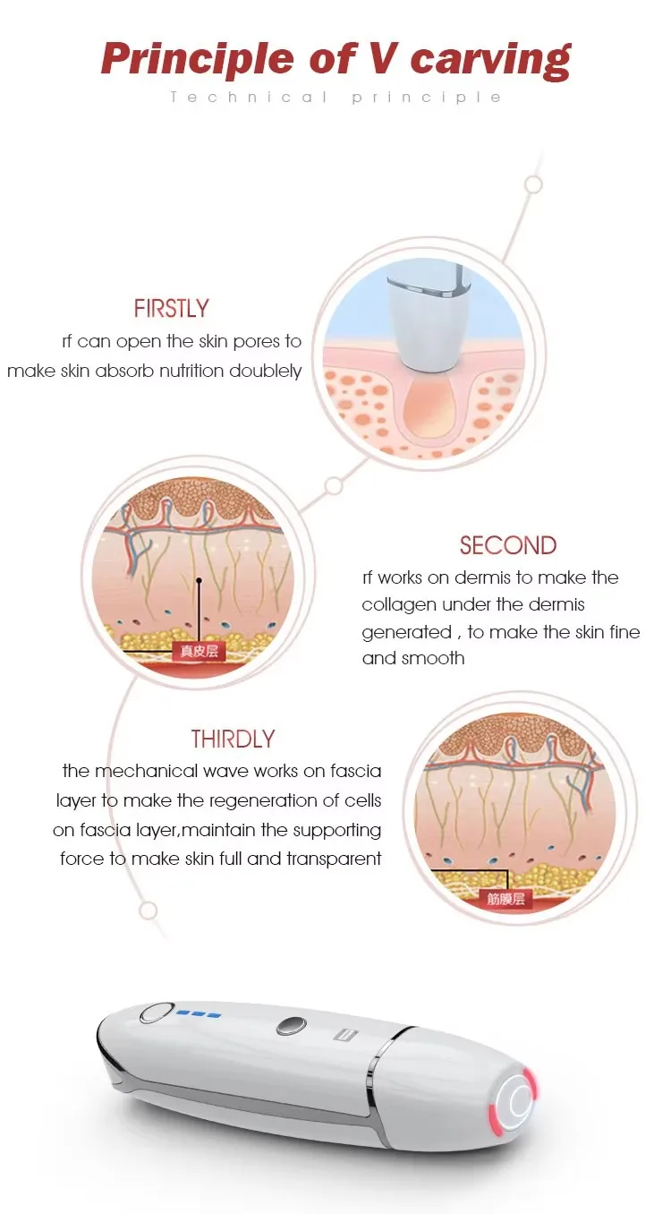 Automatische V-Gravur Gesichtsschönheit Lift Hautverjüngung Einführung Handheld